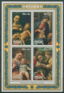 Niue 1985 Weihnachten Gemälde von Correggio Block 94 postfrisch (C41209) - Bild 1 von 1