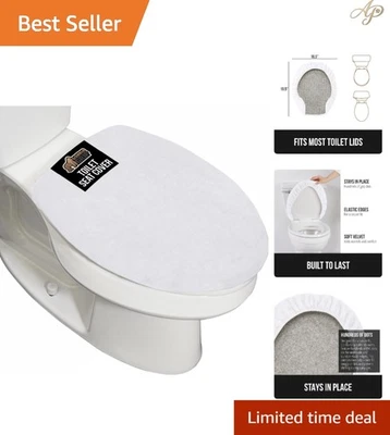 Cubierta de asiento de tapa de inodoro de baño de espuma viscoelástica gruesa, parte superior de terciopelo suave, máquina... Foto 1 de 4