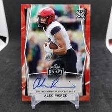 2022 Leaf Draft Football Alec Pierce Red Auto/50 #BA-AP1