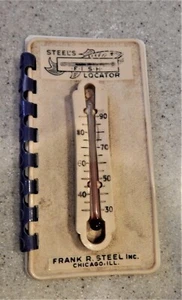 Steel's Fish Locator With Thermometer - Frank R. Steel, Inc. Chicago, ILL. IL. - Picture 1 of 3