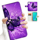 ( For Realme C11 ) Wallet Flip Case Cover Aj23970 Purple Butterfly