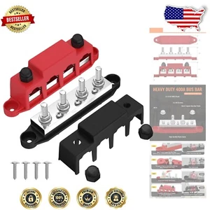 Tidy Wiring Solution: 12V Bus Bar with 4 M8 Studs - Safe for Automotive Use - Picture 1 of 8