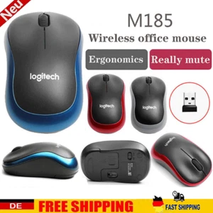 M185 Logitec h Mysz Bezprzewodowa Mysz Bezprzewodowa Bezprzewodowa Bezprzewodowa + Odbiornik USB NOWA - Zdjęcie 1 z 15