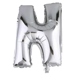 32 inch Letter "N" Balloon Silver Alphabet Foil Mylar Birthday Party Decoration - Picture 1 of 4