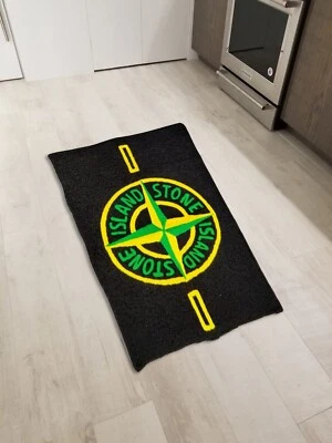 Stone Compass Floor Mat Washable Area Runner Rugs Living Room Wool Accent Carpet - Image 1 of 3