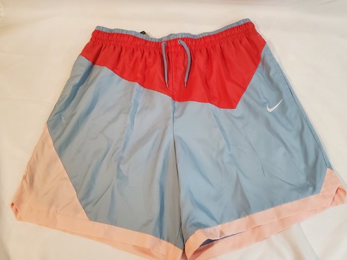 Pantaloncini da basket atletico Nike uomo Move To Zero Running XXL nuovi con etichette colorblock