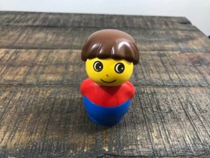 Lego Primo Vintage Duplo People Figure Boy Red Blue Retired Vintage Collectible - Picture 1 of 5