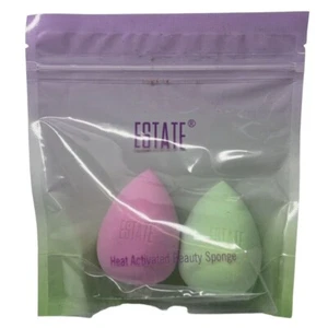 Estate Cosmetics Heat Activated Beauty Sponge Makeup Blender 2 Sponges - Picture 1 of 2