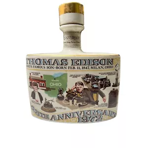 Decanter liquore vintage 125° anniversario Kentucky 1972 OHIO Thomas Edison - Foto 1 di 9