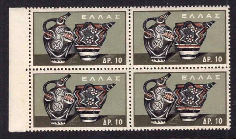 Grecia 1961 arte minoico 10d alto valor bloque de 4 MNH #715 Foto 1 de 1