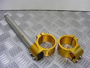 ZX10R Handlebar Right & Left Clamp Gold ZX1000C Kawasaki 2004-2005 A664 - Picture 1 of 6