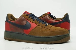 NIKE AIR FORCE 1 LOW NEW SIZE 12 VINCE CARTER KHAKI OBSIDIAN RED 315181 241 - Afbeelding 1 van 8