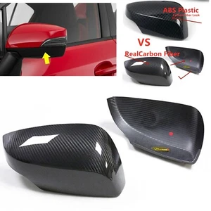 Carbon Fiber Rear Side Mirror Cover Cap For 2015-2021 Subaru WRX / WRX STI AU - Picture 1 of 11