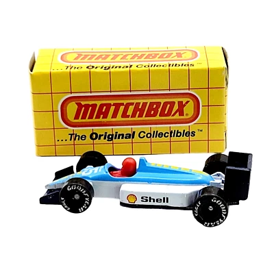 1988 Matchbox MB74 Grand Prix Racing Car 1988 & Original Box #15 Blue White - Image 1 of 4