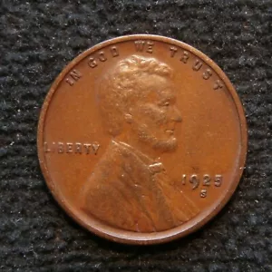 1925-S Lincoln Cent XF - Picture 1 of 2