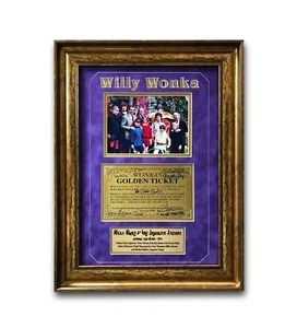 Willy Wonka All Kids x5 Signed Framed Golden Ticket JSA COA Autograph Movie Cast - Picture 1 of 10