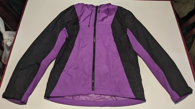Ralph Lauren Golf Womens Full Zip Windbreaker Jacket Purple Black Hooded Medium - Image 1 of 4