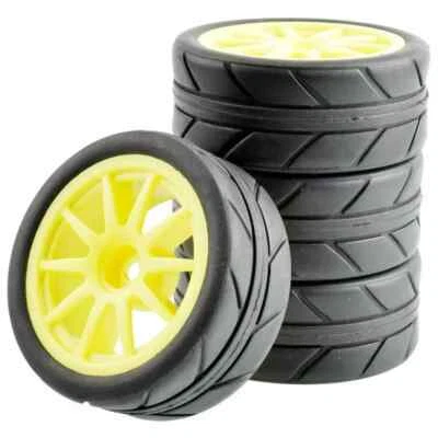 Llantas de coche de radiocontrol en carretera 1/10 neumáticos para Tamiya TT01 TT01e TT02 Kyosho HSP HPI MST Foto 1 de 4