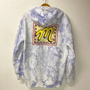 Vintage Mambo Hoodie Y2K Smart Arts Purple Marble M Rare Graphic Surf Street - Picture 1 of 13