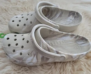 New in Tag Crocs Classic Marble Beige & White Men 11 - Picture 1 of 3