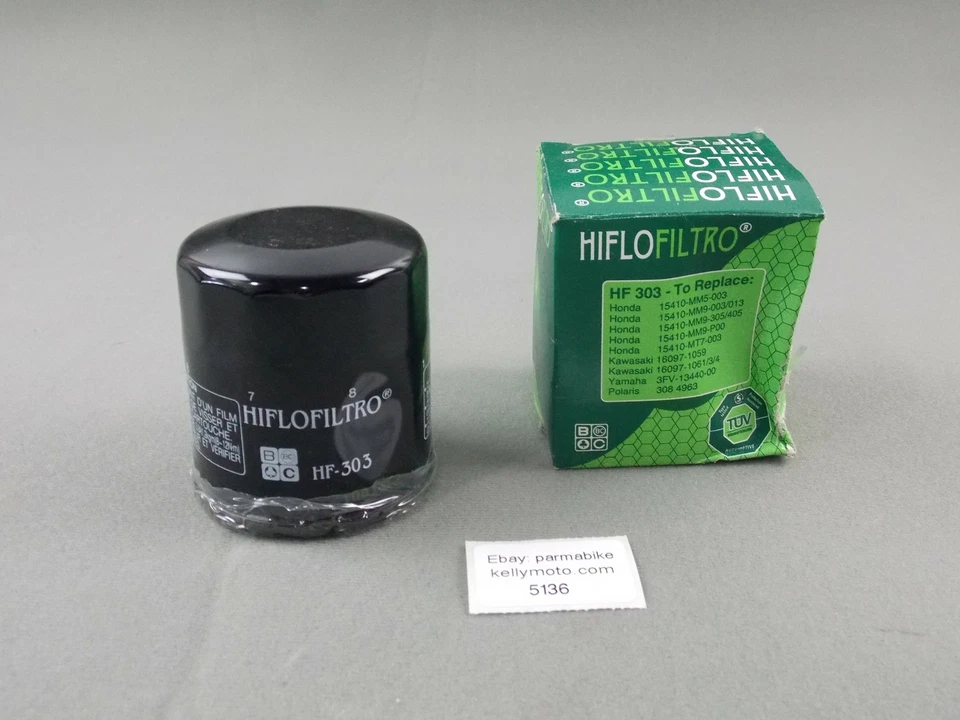 ENGINE MOTOR OIL FILTER HIFLOFILTRO HF 303 HONDA KAWASAKI YAMAHA POLARIS - Изображение 1 из 1