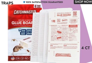 Catchmaster Glue Traps 4ct – Indoor Mouse & Insect - Picture 1 of 17