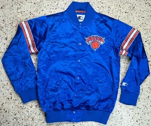 Starter NBA New York Knicks Vtg Rare Satin Bomber Jacket Size Small - Picture 1 of 12