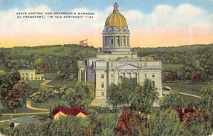 Postcard KY: State Capitol, Frankfort, Kentucky, Vintage Linen - Bild 1 von 2