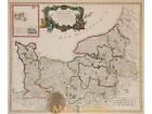 General De Normandie, Normandy France, Large Colored Old Map By Vaugondy 1751