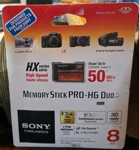 Tarjeta de memoria Sony 8 GB Pro-HG DUO tarjeta alta velocidad 50 MB/s modelo MS-HX8B- NUEVO - Imagen 1 de 2
