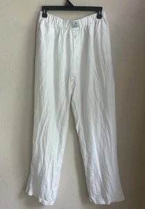 Parke 100% Pure Linen Boxer Pant M Weiß Freizeit Strand Schlaf Relaxed Weites Bein - Bild 1 von 7