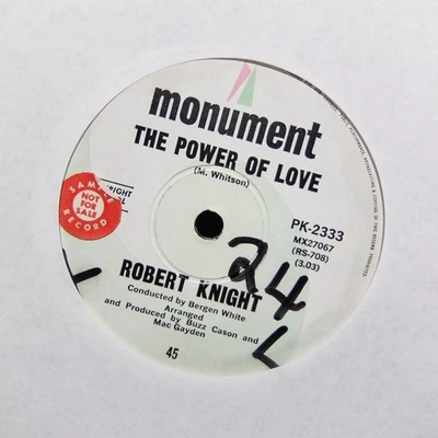 Robert Knight - Power of Love (Monument PK-2333) Aussie 45 - Image 1 of 2