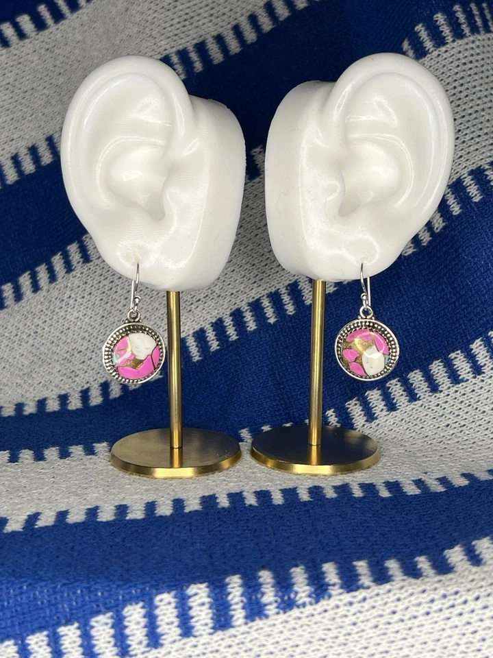 Cotton Candy Dangle Earrings Sterling Silver .925 - Изображение 1 из 1