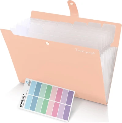 Cartella Portadocumenti Organizzatore Di Cartelle Espandibili A4 Con 8 Tasche Ca - Immagine 1 di 4