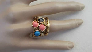 Mimco JALEBEE JEWEL RING STACK Ring, S or L, BNWT, RRP $149 - Picture 1 of 12