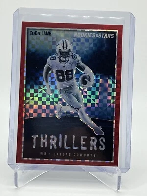 CEEDEE LAMB 2023 Panini Rookies & Stars RED PLAID PRIZM Thrillers Insert Cowboys - Image 1 of 2