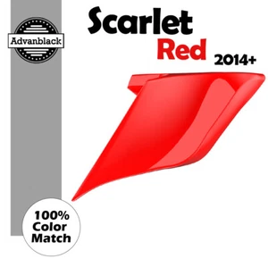 For Harley Touring Street Road 14+ SCARLET RED Stretched Extended Side Covers - Picture 1 of 7