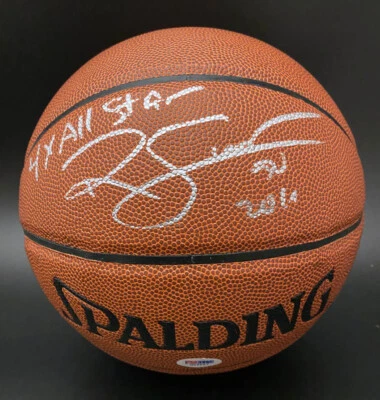 Ralph Sampson SIGNED I/O NBA Basketball +4x All Star Rockets PSA/DNA Autographed - Image 1 of 3