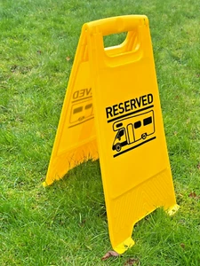 Letrero reservado de paso para autocaravana autocaravana con puntos de fijación - no sopla - Imagen 1 de 4