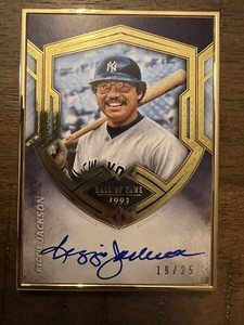 2018 Topps Transcendent REGGIE JACKSON Auto Autograph Gold Framed SIGNATURE /25