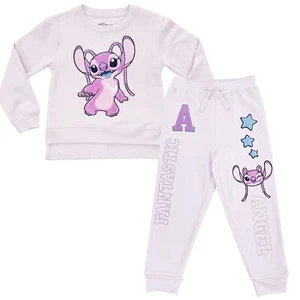 Disney Girls Lilo & Stitch Clothing Set - Stitch Sweatshirt Hoodie and Jogger - Picture 1 of 27