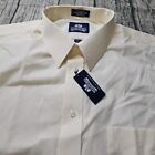 Stafford Ecru Wrinkle Free Broadcloth Size 18  33 Button Up Dress Shirt NEW