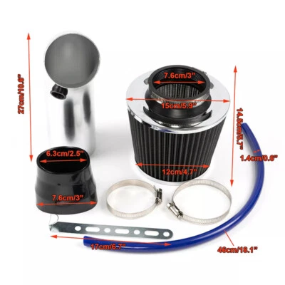 Cold Air Intake Filter Pipe Induction Power Flow Hose System Car-Accessories Set - Image 1 of 4