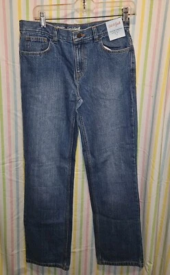Cat & Jack Blue Relaxed Straight Adjustable Waist Jeans ~NEW w/ TAGS ~VERY NICE - Image 1 of 4