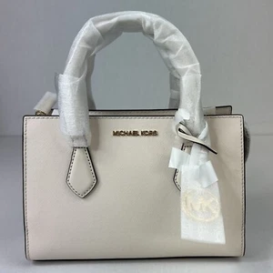 Michael Kors Small Crossbody Bag Messenger Satchel Handbag Purse Light Cream - Picture 1 of 8