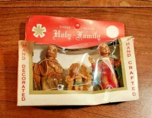 Vintage Hand Decorated Crafted Hard Plastic Holy Family British Hong Kong (NOS) - Picture 1 of 4