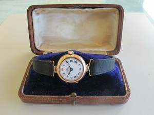 ROLEX 9k Pink GOLD W&D case LADIES Wristwatch c.1916