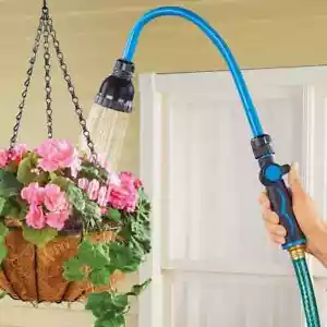 Versatile Flexible Garden Hose Watering Spray Nozzle w/ 9 spray Patterns - Picture 1 of 5