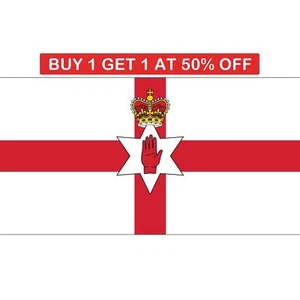 GIANT 5X3FT Northern Ireland Flag Irish Football Durable Sport Game Fan Support - Picture 1 of 7