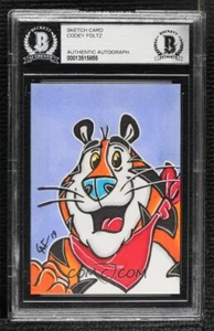Tony The Tiger Frosted Flakes Original Art Sketch Card 1/1 BAS - Picture 1 of 2